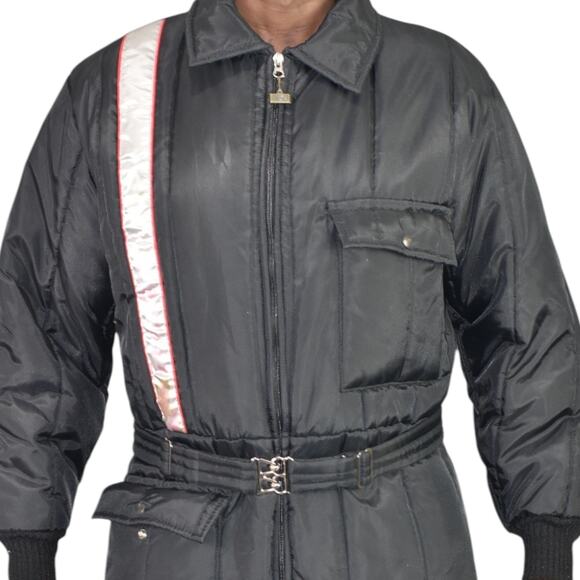 Vintage Walls Blizzard Pruf SnowSuit Black Jumpsuit Coveralls Snow Ski XL Mens - Picture 4 of 16